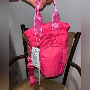 Wildfox Fuchsia Crossbody Bag with Baby Three Bag Charm